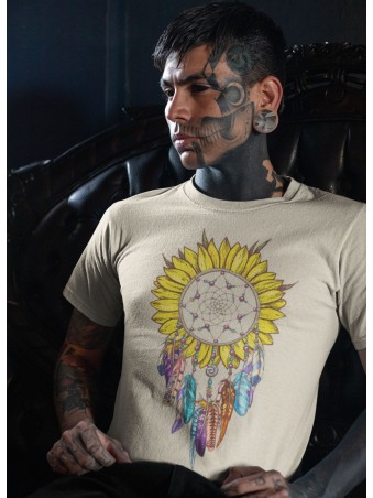 Tričko Dream Catcher Bird Feather Sunflower