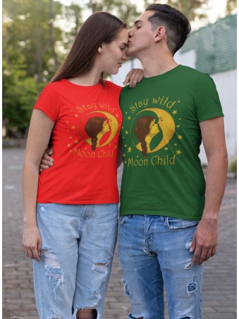 Tričko Stay Wild Moon Child - Hippie Art Deco Spiritual