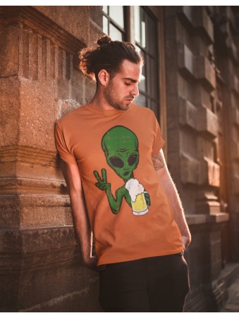Tričko Area-51 Alien Beer Peace Sign