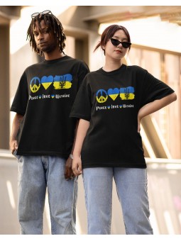 Tričko - Peace Love Ukraine