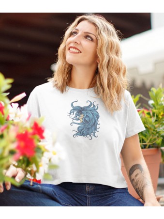 Cropped tričko Lady In The Blu