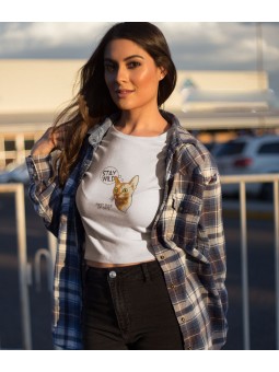 Cropped tričko Cats Stay wild