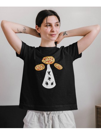 Cropped tričko Pizza UFO