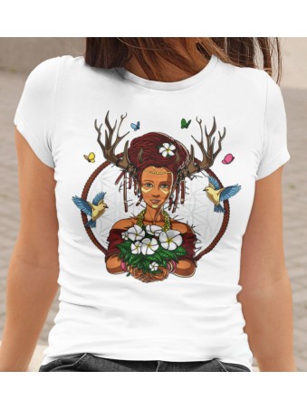 Tričko Forest Shaman Hippie Nature Flowers
