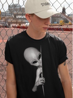 Tričko - Grey Alien Peeking