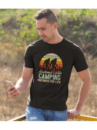 Tričko - Bigfoot Camping Husband And Wife Partners
