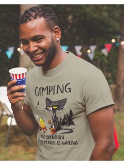 Tričko - Camping and Bourbon