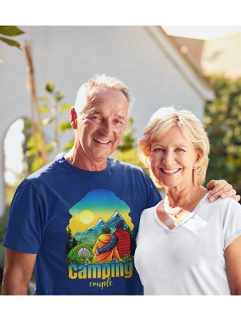 Tričko - Camping Couple Husband Wife Partners