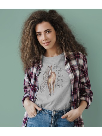 Tričko - Just a Girl Who Loves Horses