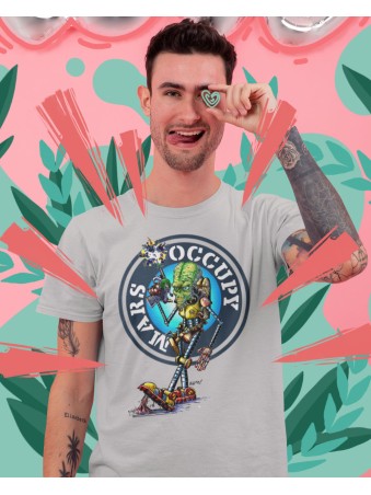 Tričko - Occupy Mars Grey Alien